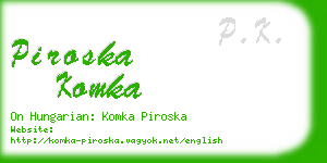 piroska komka business card